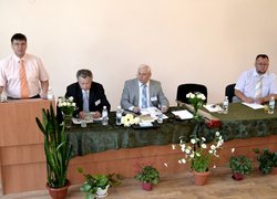 З вітальним словом виступає проректор з наукової та інноваційної діяльності, доктор с.-г. наук, професор Віктор Карпенко